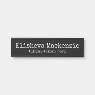 Office Door Sign Signs Typewriter Name Plate