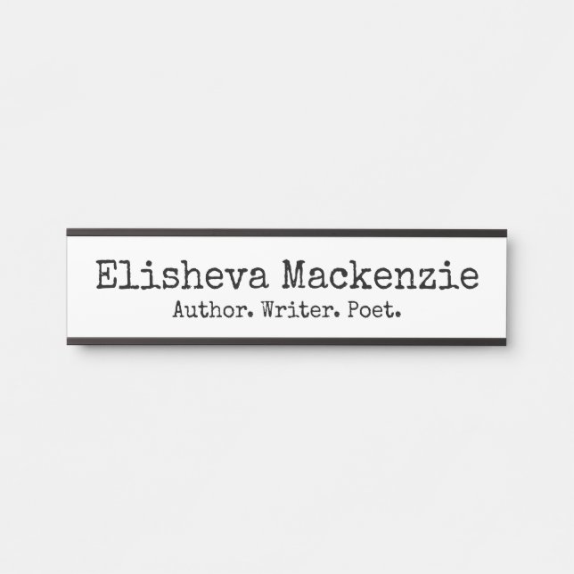 Office Door Sign Signs Typewriter Name Plate (Front)