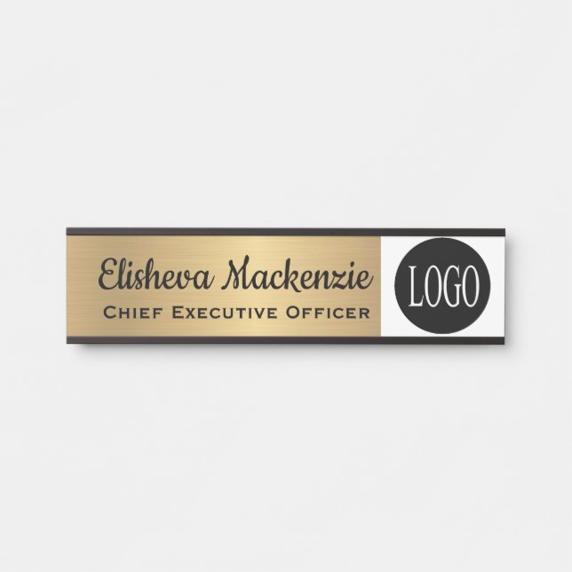 Office Door Sign Your Logo Here  Name Plate (Front)
