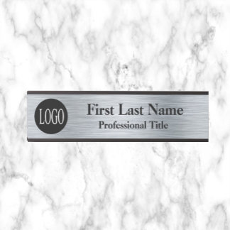 Office Door Signs Silver Colour Logo Sign