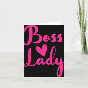 Office Employee Bosses Day Female Boss Ceo Manager Card