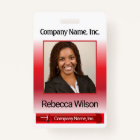 Office Employee Picture Badge - Red