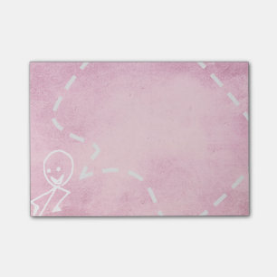 Office Family Stick Chalboard Pink Funny Post-it Notes