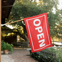Office flag open sure sign flag