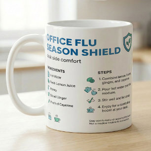 Office Flu Season Tea Routine Recipe Coffee Mug