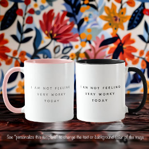 Office Funny Quote Trendy Gray Font Two Tone Mug