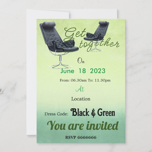 Office get together  invitation (Front)