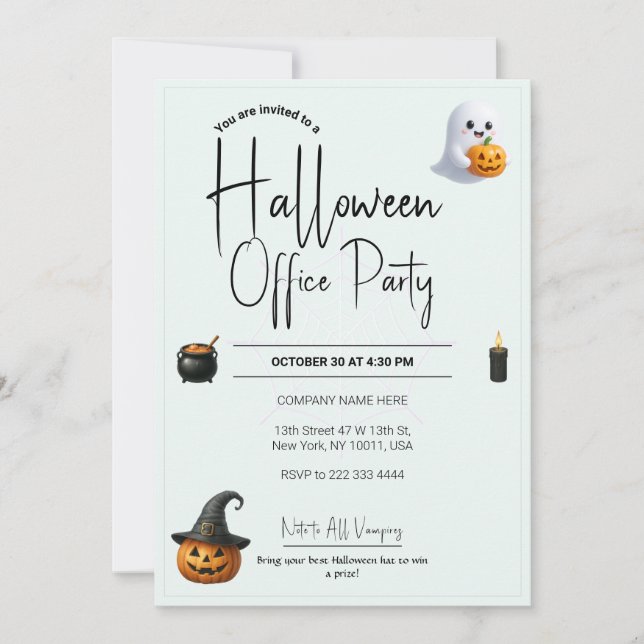 Office Halloween Invitations & Invitation Template (Front)