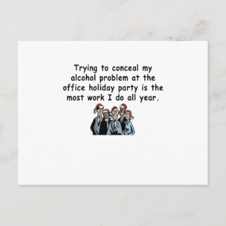 Office Holiday Party Humour Invitation Postcard