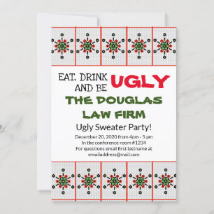 Office Holiday Sweater Work Party Invitation