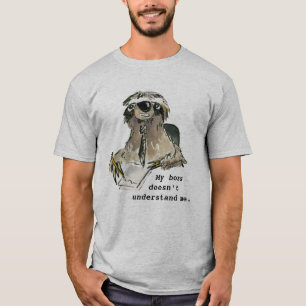 Office Humour Cartoon Sloth T Shirt