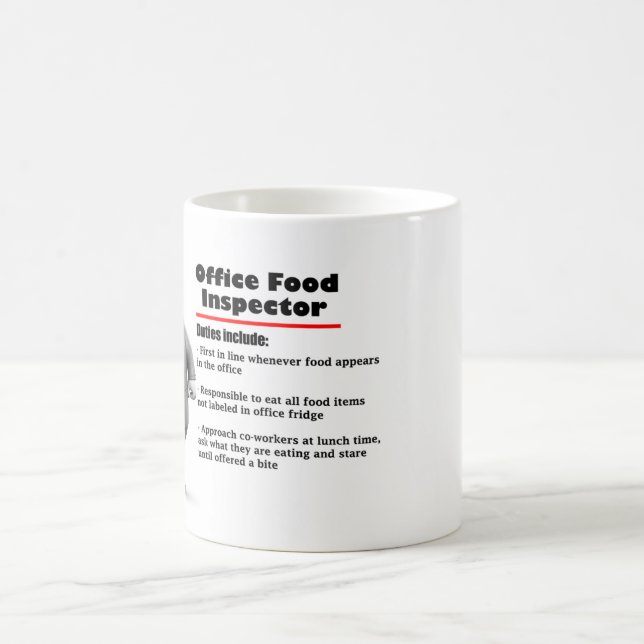 Office Humour Food Inspector Coffee Mug (Center)