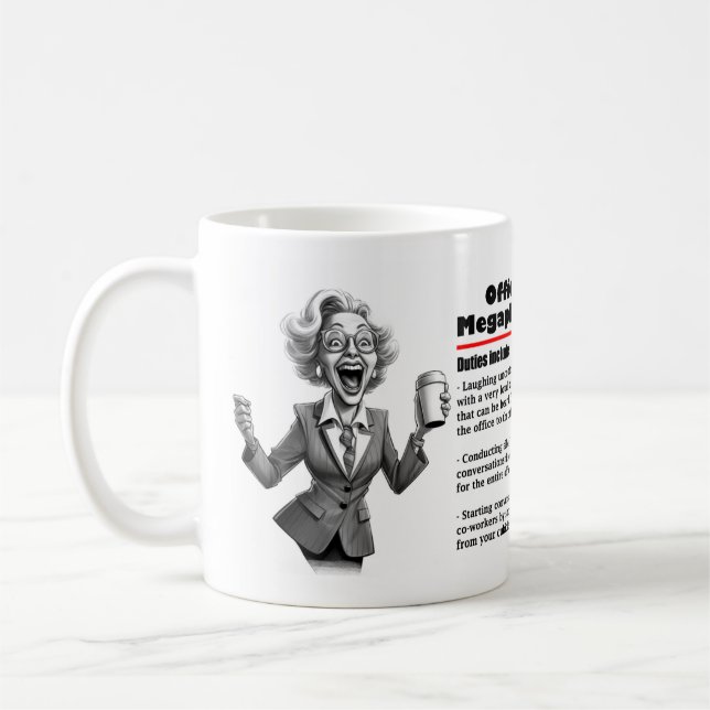 Office Humour Office Megaphone Coffee Mug (Left)