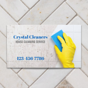 Office Janitorial Housekeeping Cleaning Services Business Card