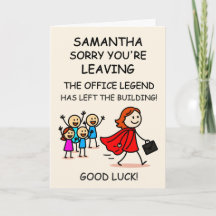 Office Legend Goodbye Card coworker leaving