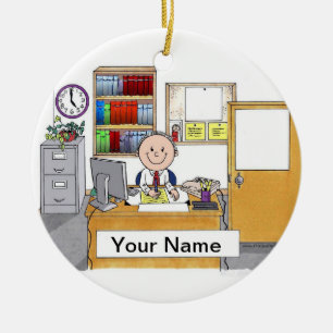 Office - Male Ceramic Tree Decoration