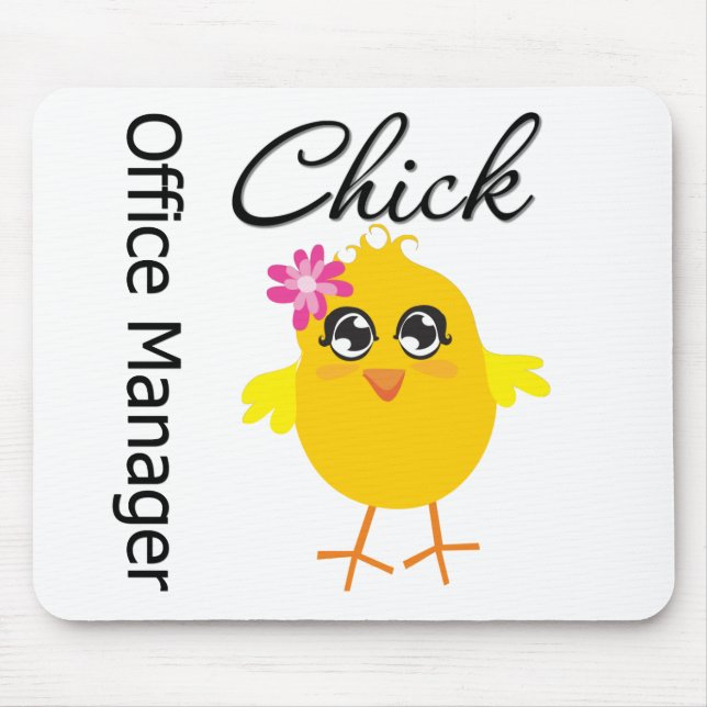 Office Manager Chick Mouse Mat (Front)