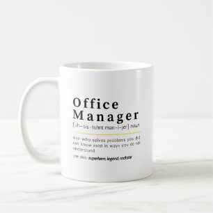 Office Manager Noun Definition Office Humour Coffee Mug