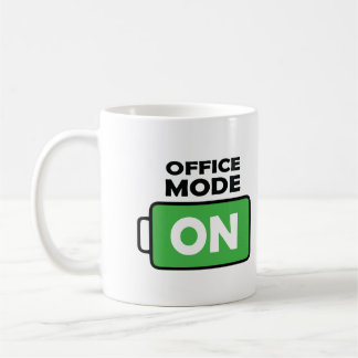Office Mode On Full Battery Design Coffee Lover Coffee Mug