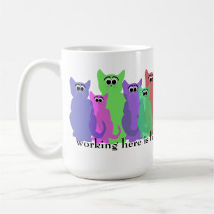 Office Mug; working here like herding cats... Coffee Mug