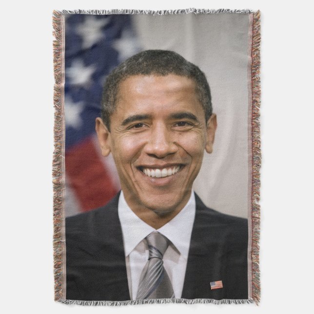 Office of the President Elect Barack Obama Throw Blanket (Front Vertical)