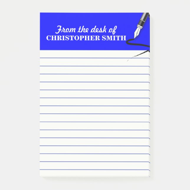 Office organiser BLUE Post-it® note PERSONALIZE (Front)
