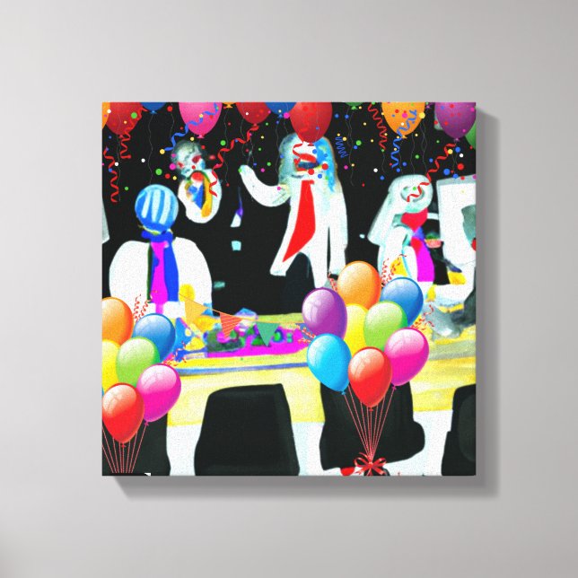 Office Party Canvas Print (Front)
