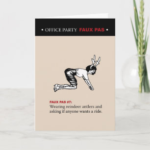Office Party Faux Pas #7 Holiday Card