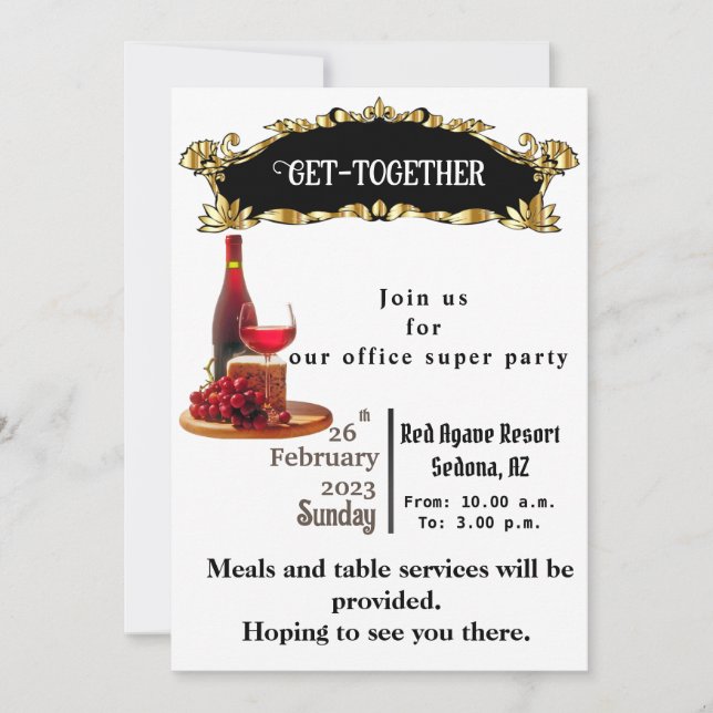 Office party invitation (Front)