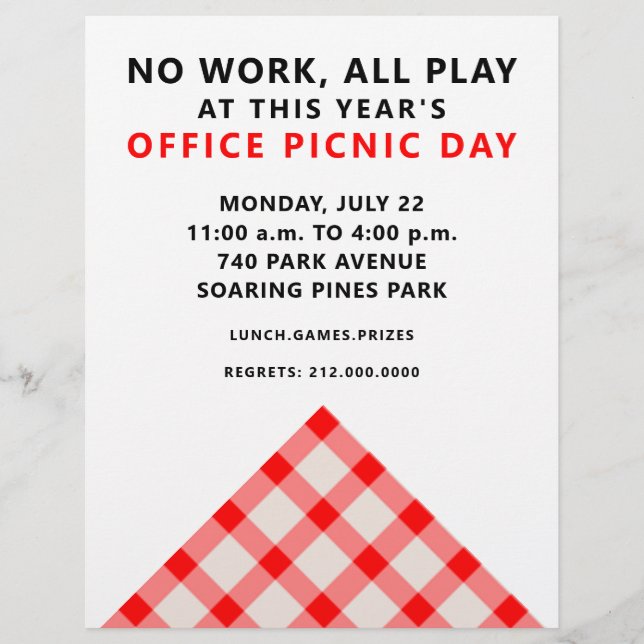 Office Party Invitation Flyers (Front)