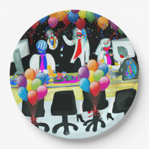 Office Party Paper Plate