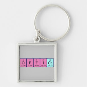 Office periodic table word keyring 3