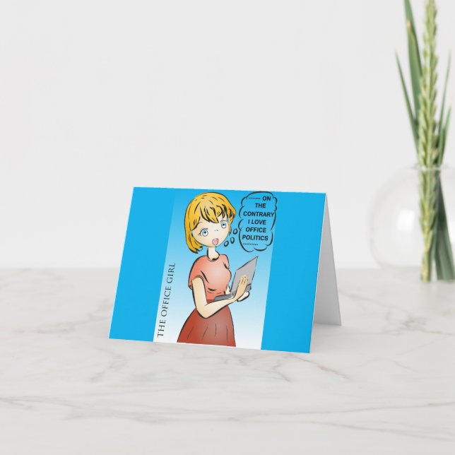 Office Politics Cartoon Card (Front)