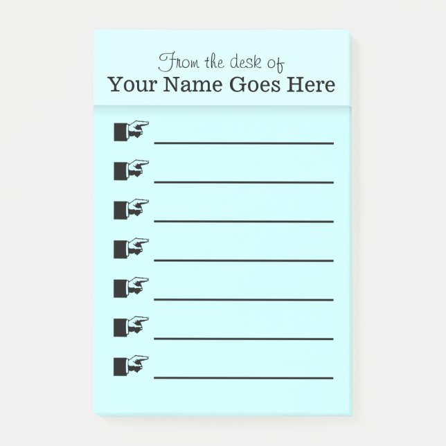 Office post it organiser PERSONALIZE Post-it Notes (Front)