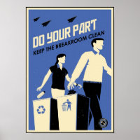 Office Propaganda: Breakroom (blue)