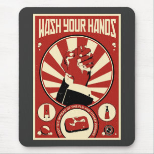 Office Propaganda: Wash your hands Mouse Mat