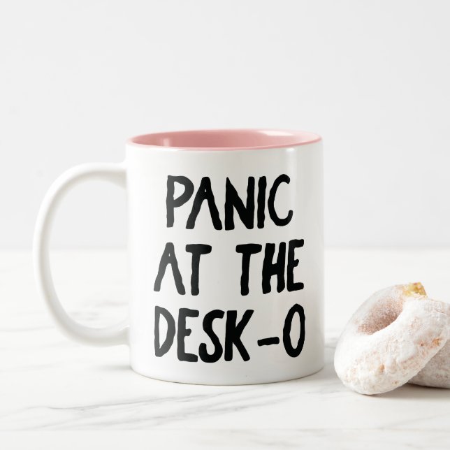 Office Quote Funny Two-Tone Coffee Mug (With Donut)