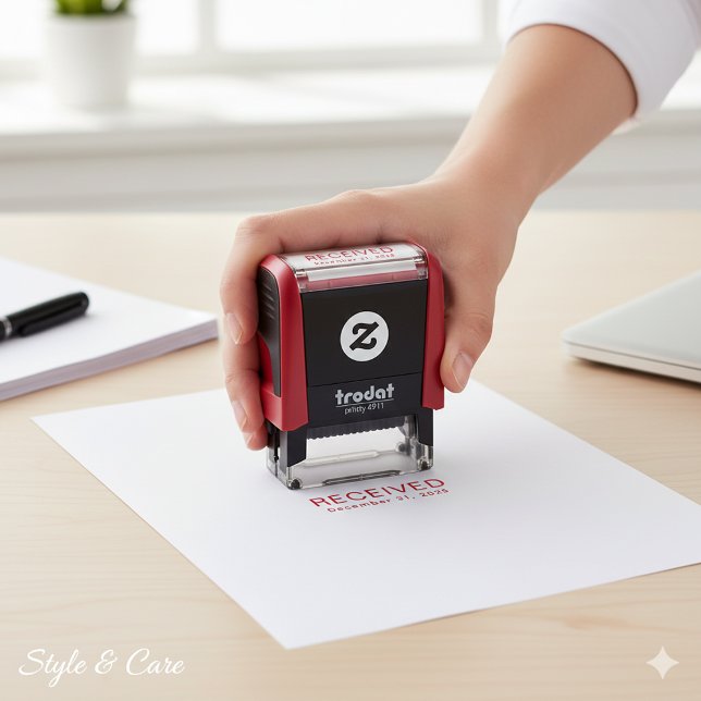 Office Ready Received With Date Custom Self-inking Stamp (Office Ready Received With Date Custom Self-inking Stamp)