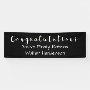 Office Retirement Banner Editable Template