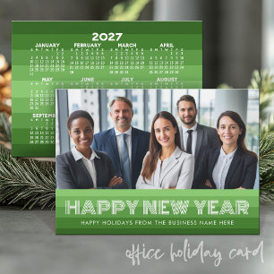 Office Retro Line Photo - 70s Vibe 2027 Calendar Holiday Card
