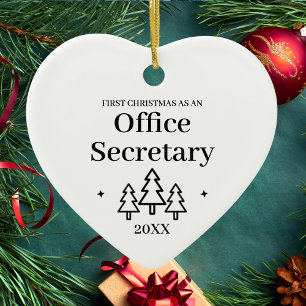 Office Secretary New Job Christmas Ceramic Tree Decoration