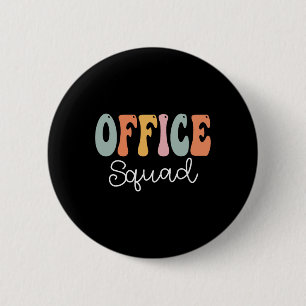 Office Squad Retro Groovy Vintage Happy First Day 6 Cm Round Badge