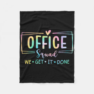 Office Squad We Get It Done Ck To School Happy Fir Fleece Blanket