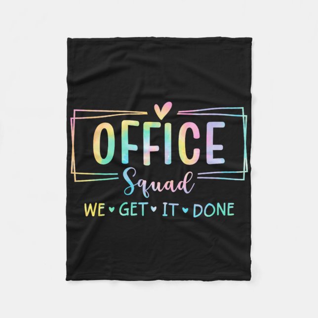 Office Squad We Get It Done Ck To School Happy Fir Fleece Blanket (Front)