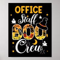 Office Staff Boo Crew Funny Halloween Matching Cos