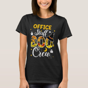 Office Staff Boo Crew Funny Halloween Matching Cos T-Shirt