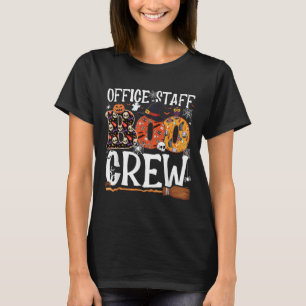 Office Staff Boo Crew Funny Halloween Matching Cos T-Shirt