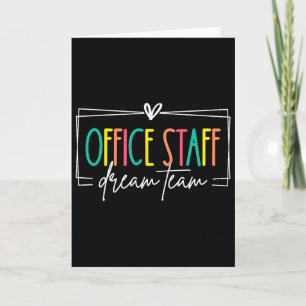 Office Staff Dream Team Front Office School Secret Card