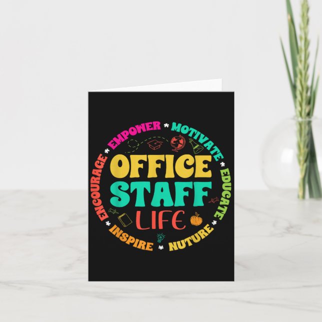 Office Staff Life - Front Office Squad School Secr Card (Front)