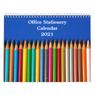 Office stationery items calendar